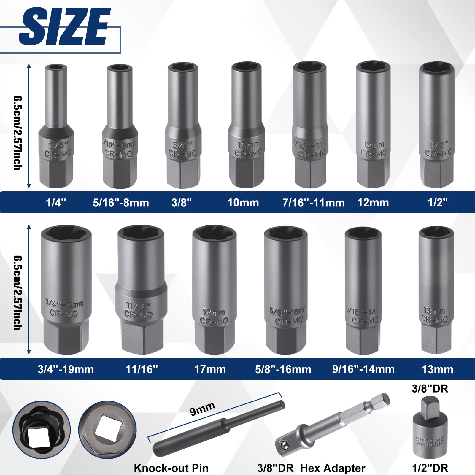 LEONTOOL Vis et Écrous Extracteur Boulon Spiral Profond 16 Pièces