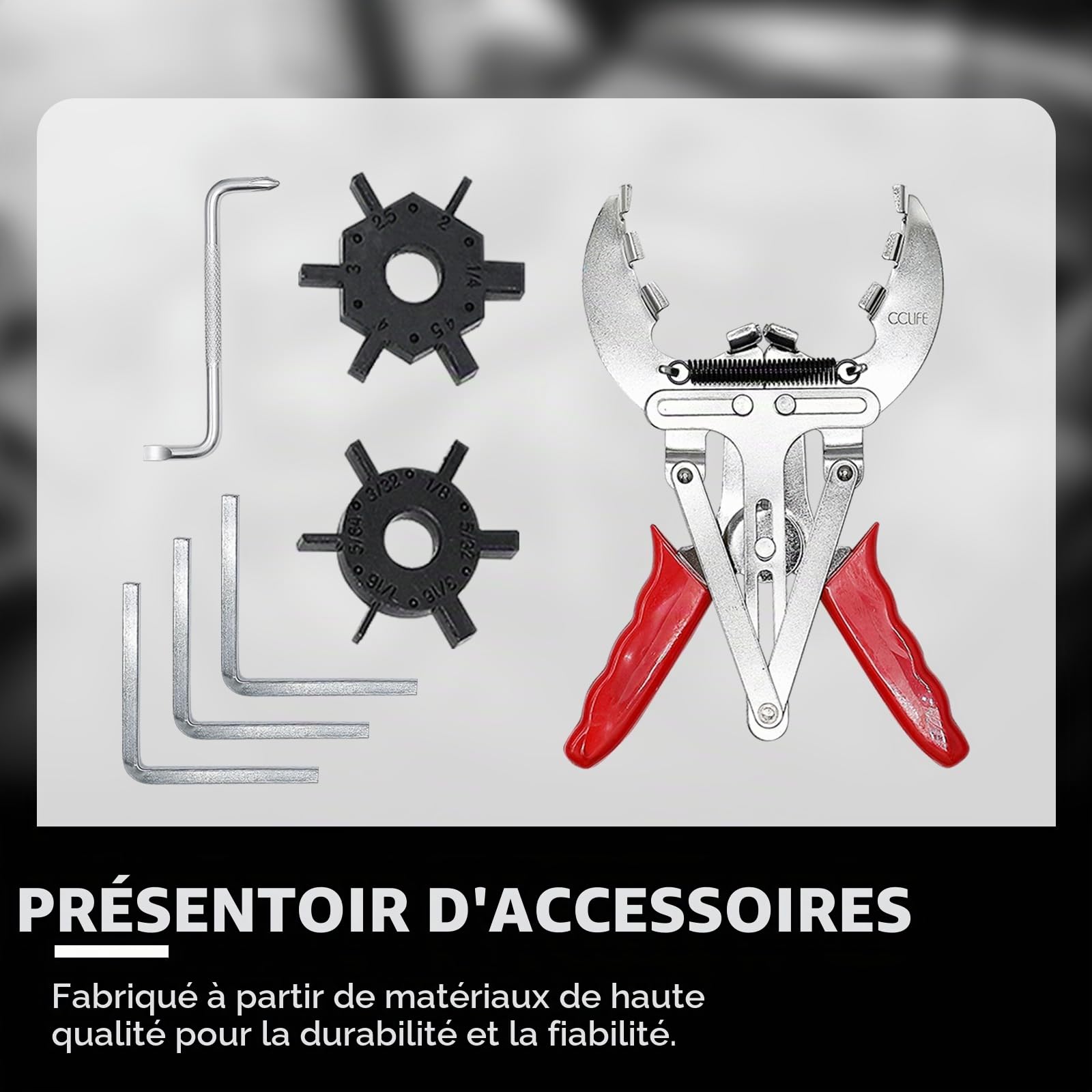 CCLIFE Spring Compressor kit segments piston 5 pièces