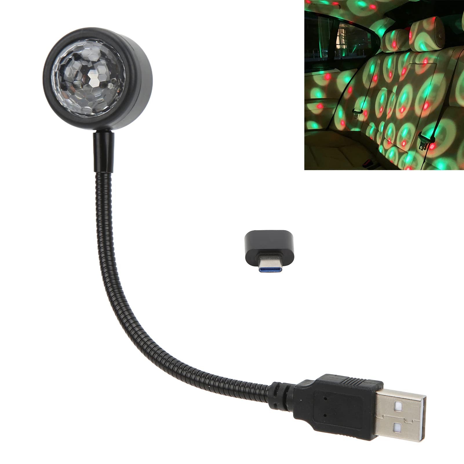 OUKENS M9 Projecteur ciel étoilé USB voiture 360° RGB