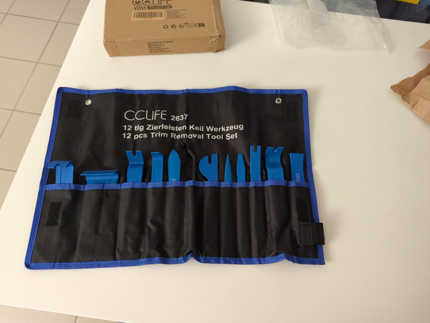 CCLIFE Démontage Garniture Outil Auto 12 Pièces + Pince