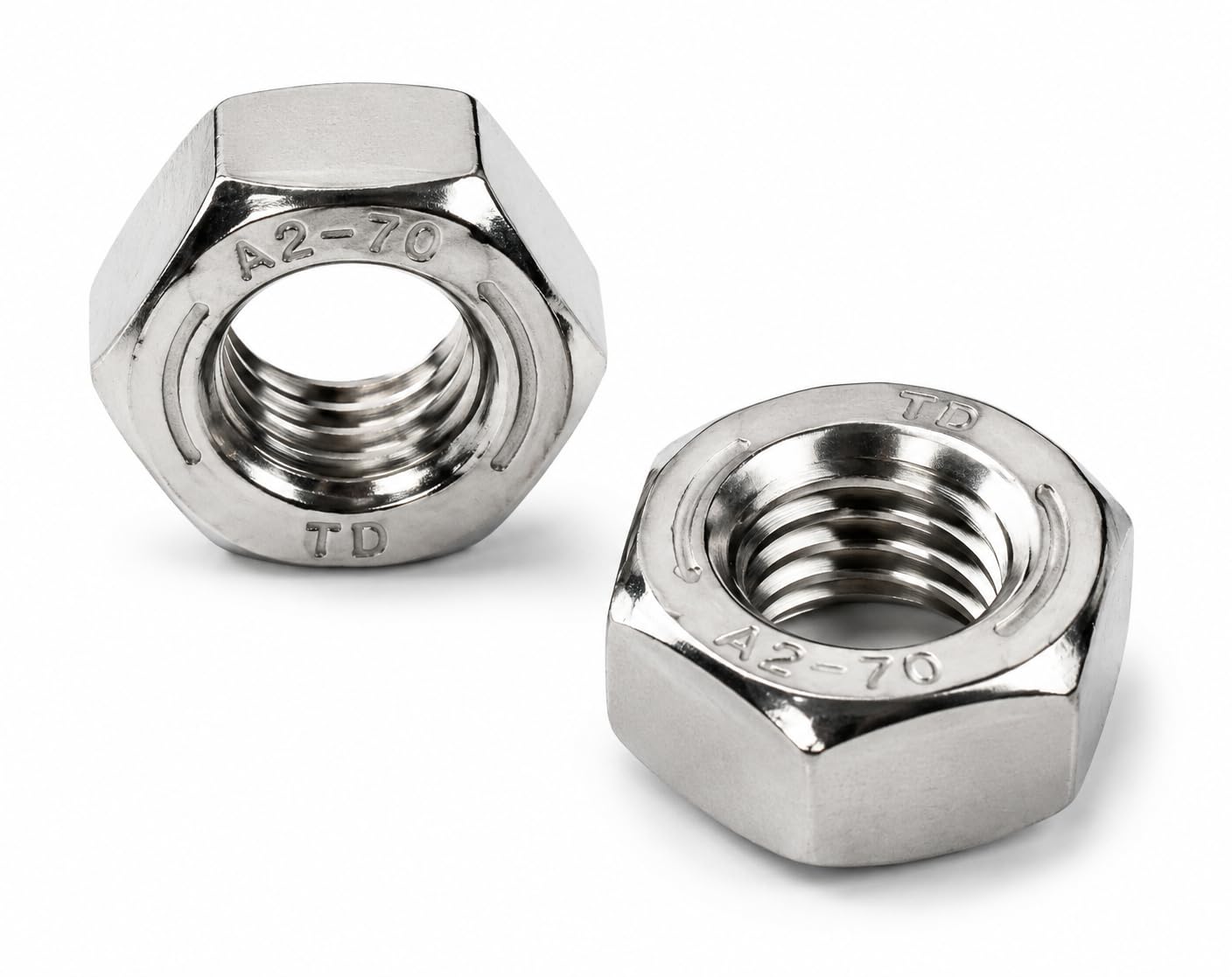 DAUMLINK Écrous M6LH écrou hexagonal filetage gauche inox 25 pcs