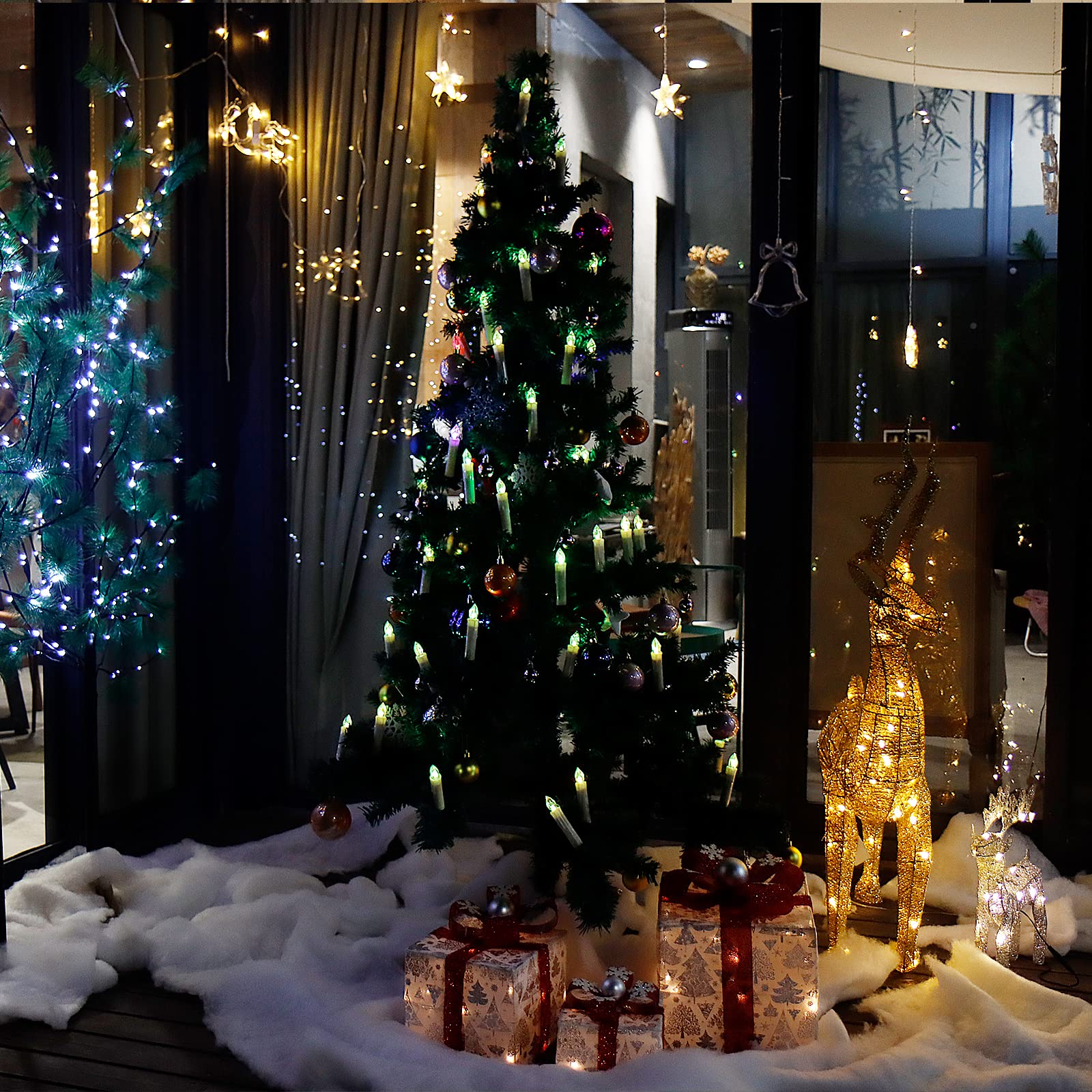CCLIFE DIY Tools bougies LED sapin Noël RGB télécommande