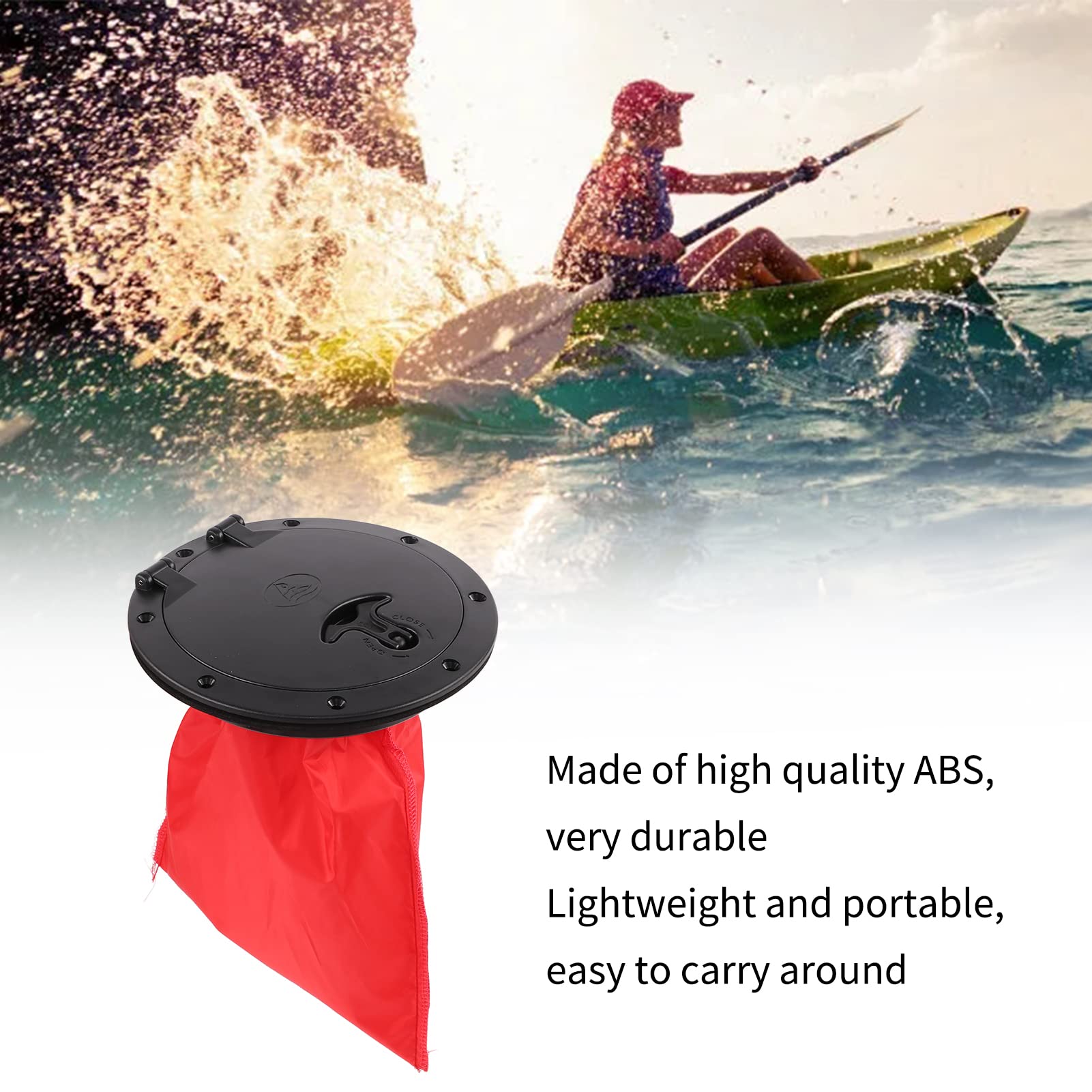 OUKENS trappe d'écoutille marine noire 205 mm bateau kayak