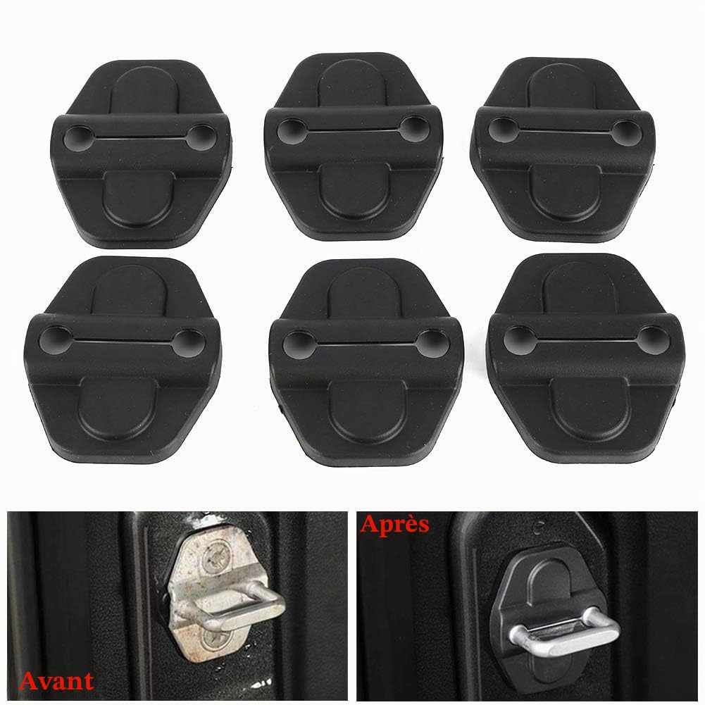 OUKENS cache serrure porte Jeep Wrangler 6 pièces noir