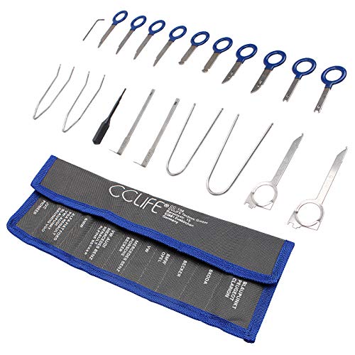 CCLIFE Auto Trim Panel Remover kit autoradio 20 pièces inox