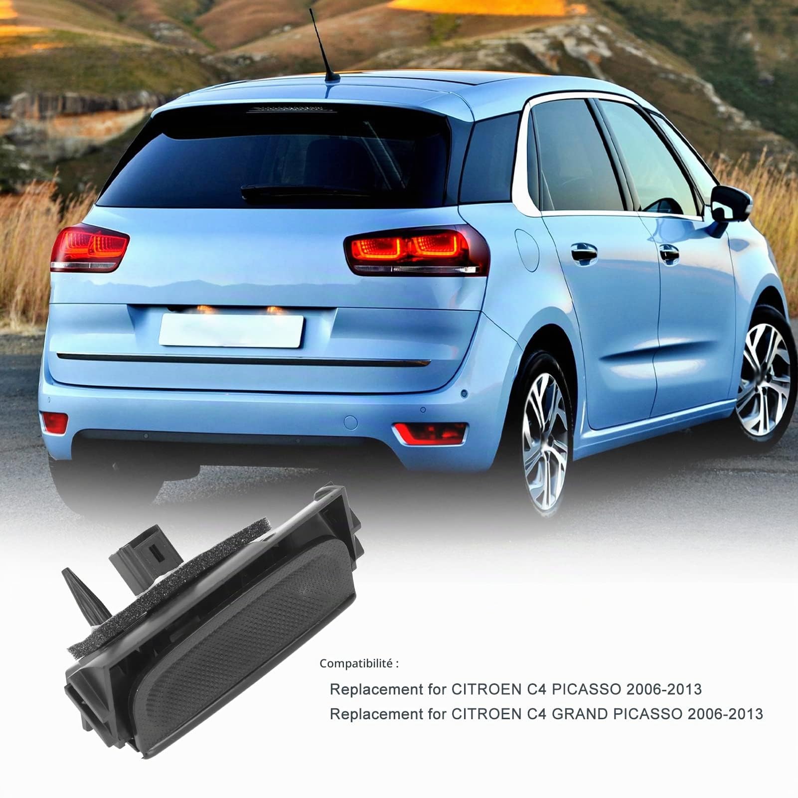 OUKENS Poignée hayon Citroën C4 Picasso 8726V7 noire