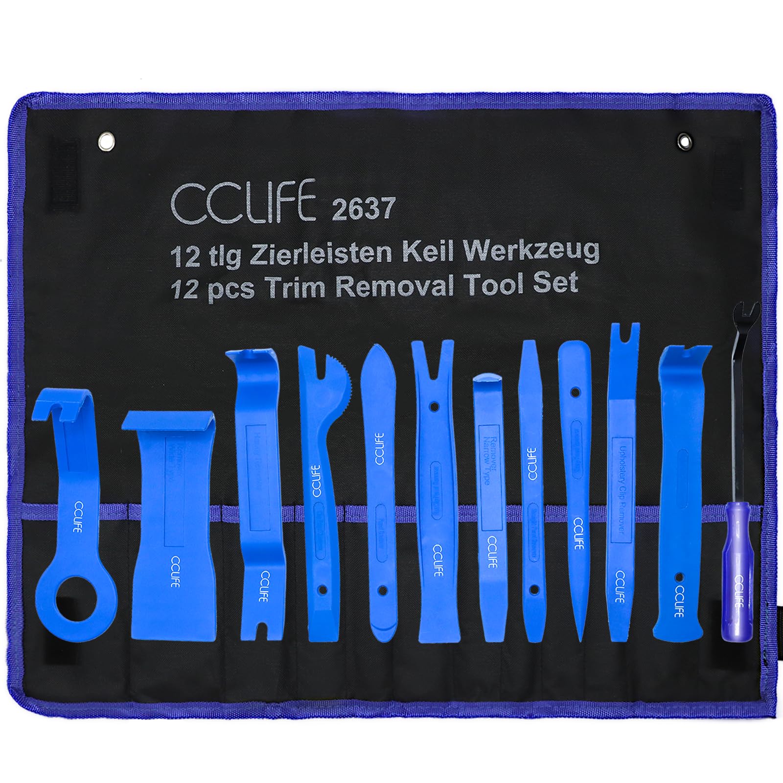 CCLIFE Démontage Garniture Outil Auto 12 Pièces + Pince