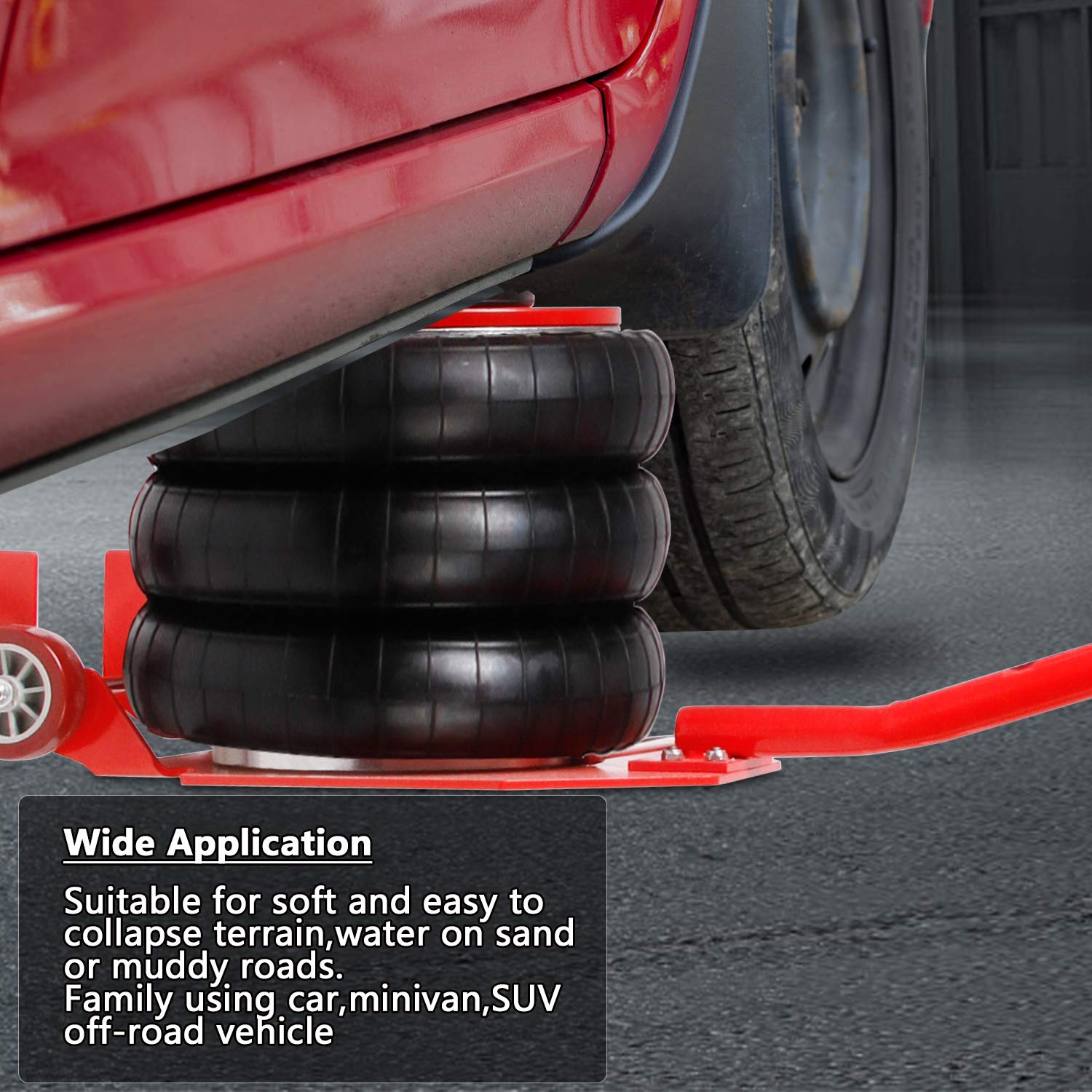 CCLIFE Cric pneumatique 3T gonflable 150-400mm 8-12 bar