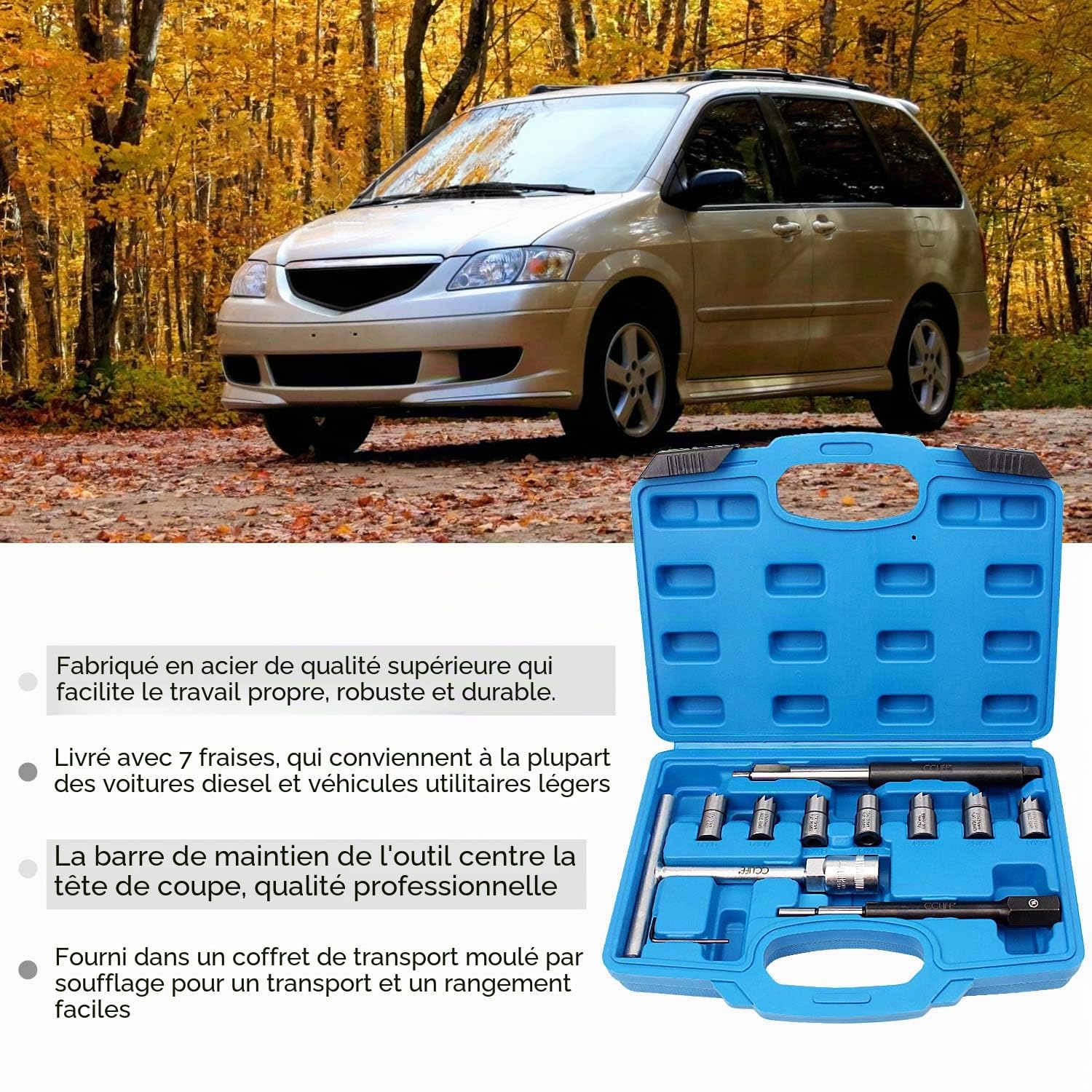 CCLife Injector fraises injecteurs diesel 10 pièces CDI