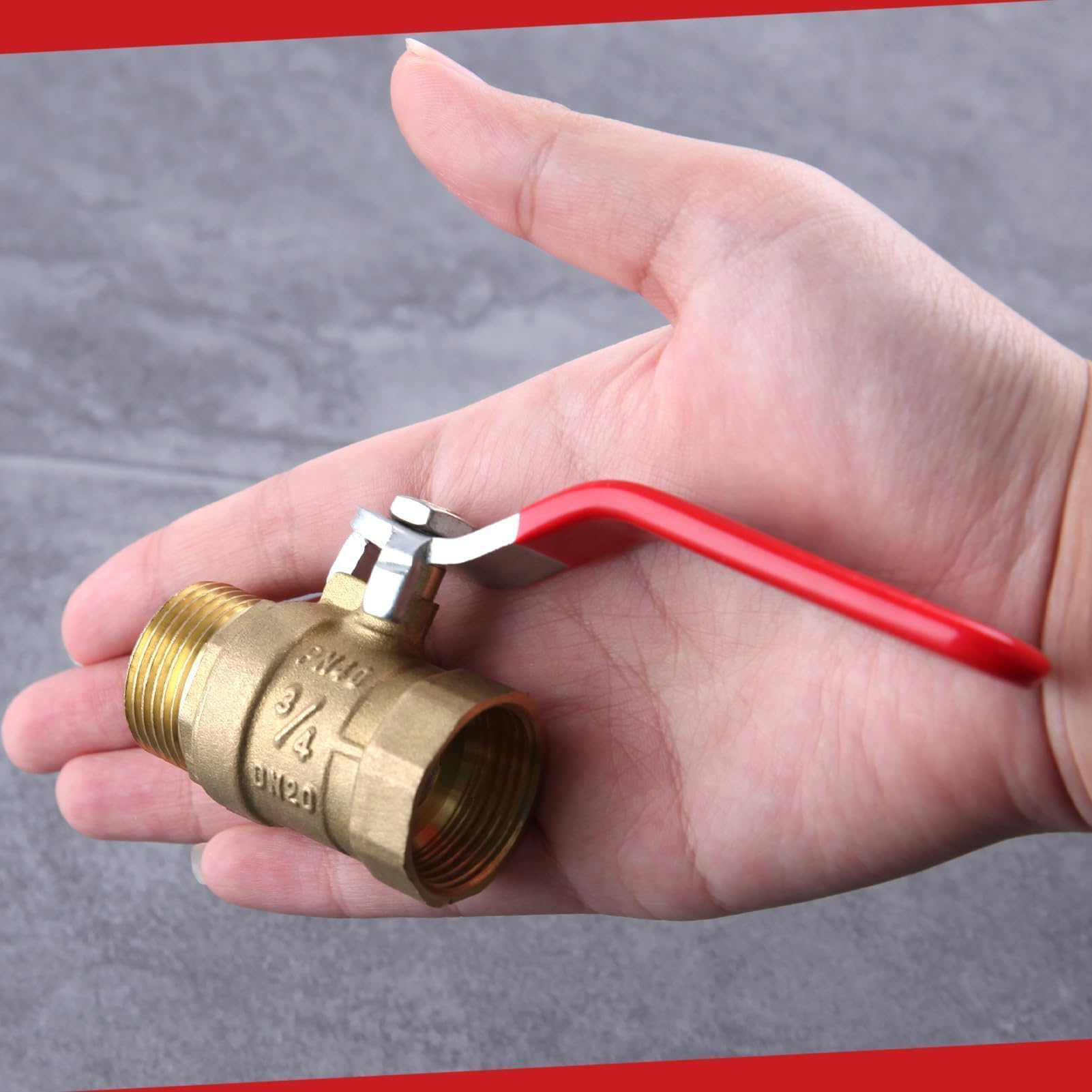 LEONTOOL G3/4 Vanne à bille laiton mâle femelle