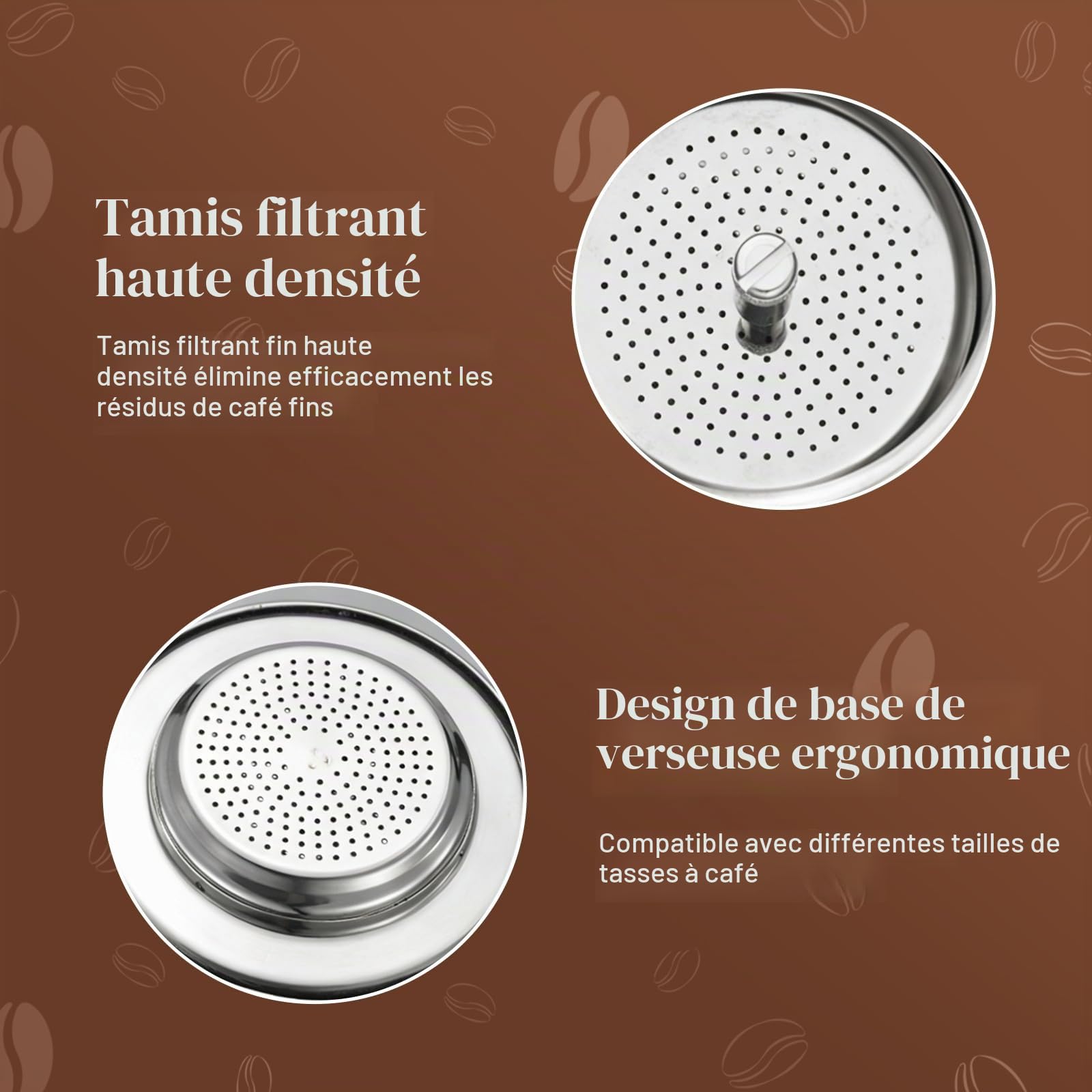 OUKENS Filtre Café Vietnamien Inox 100 ml 1 Tasse Réutilisable