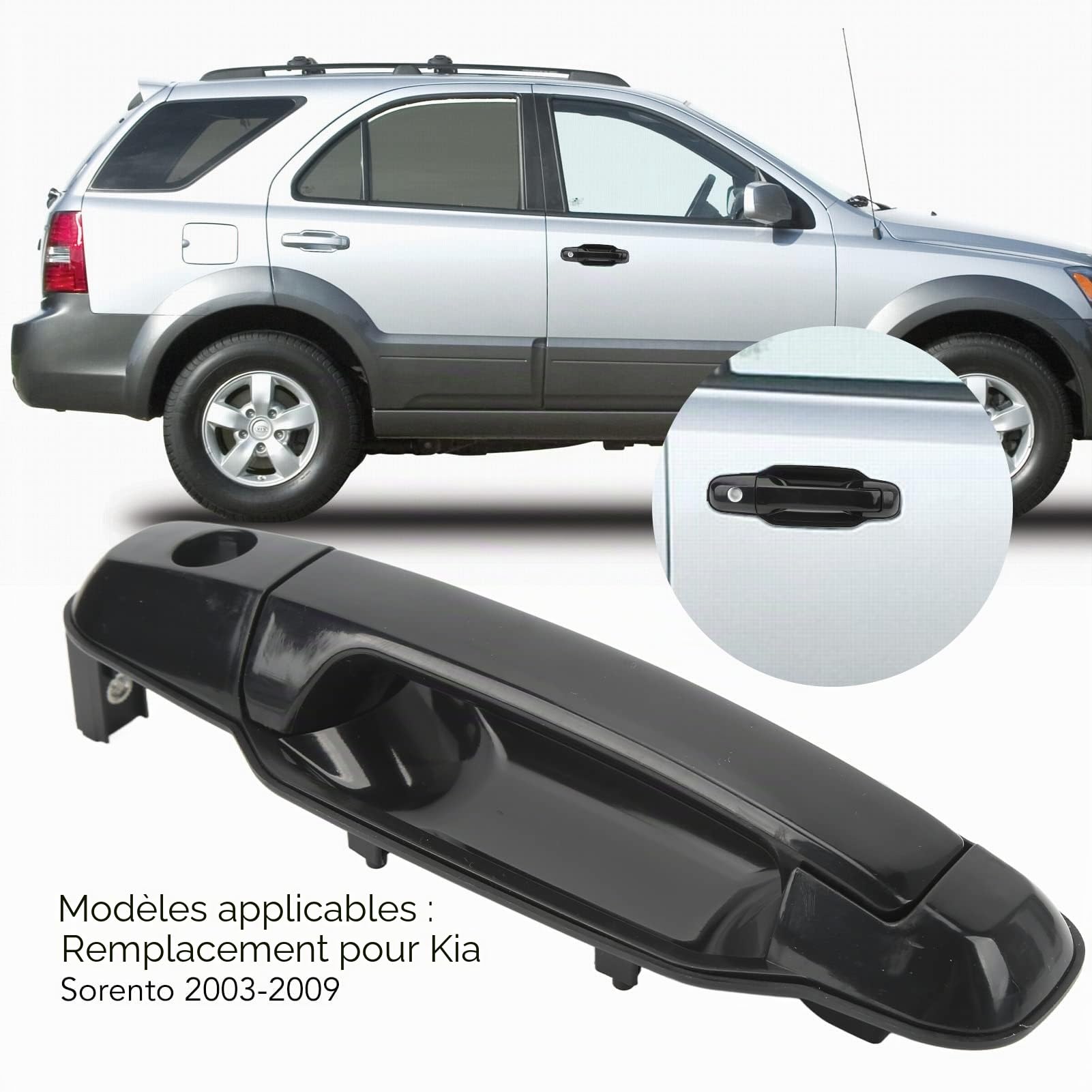OUKENS 82650-3E000 Poignée de porte Kia Sorento 2003-2009 avant droit