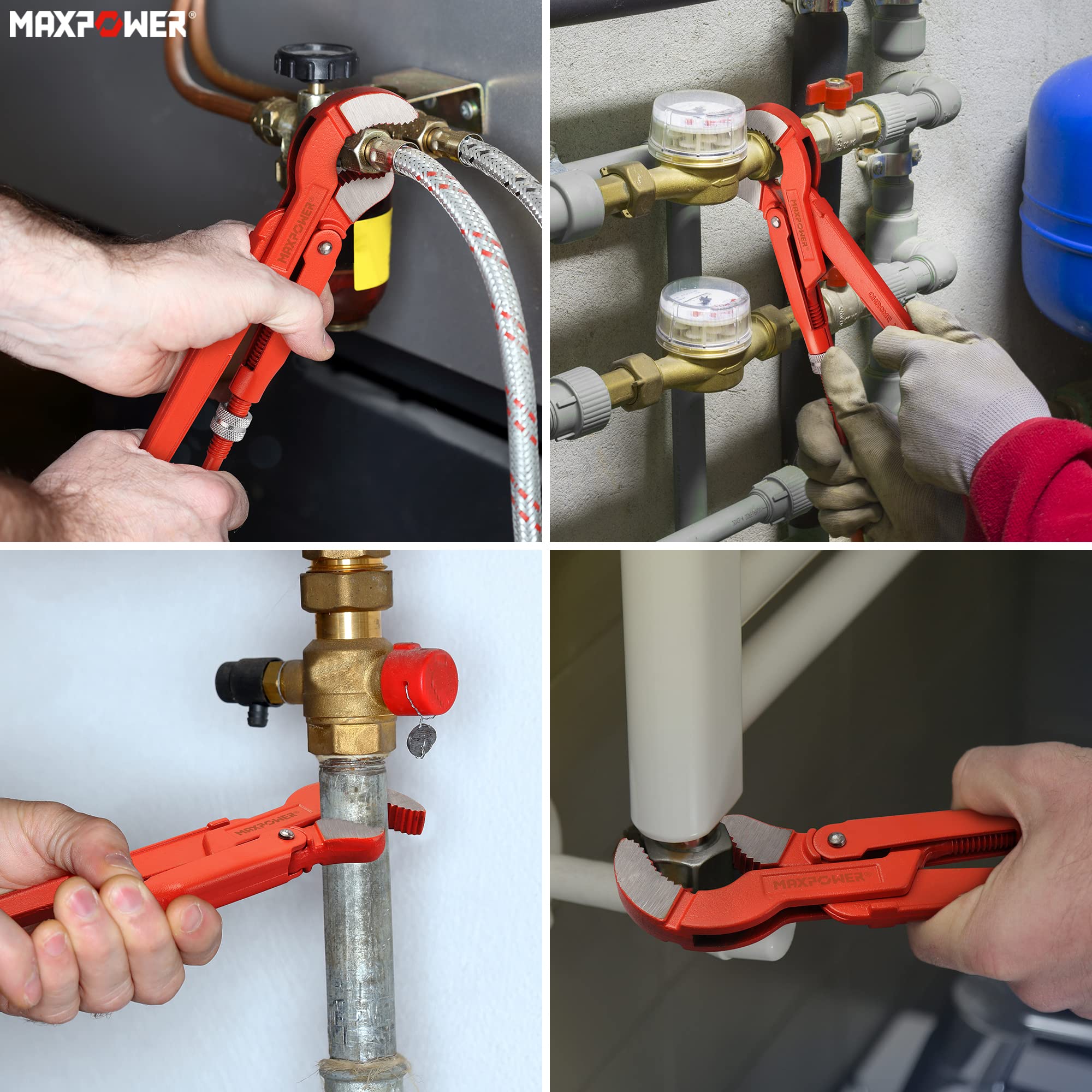 MaxPower Outils de plomberie clé griffe S serre-tubes 330mm