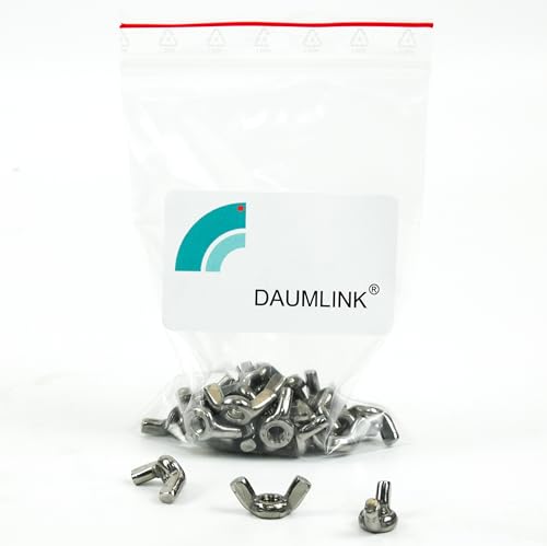 DAUMLINK Écrous Écrou papillon M5 inox 25 pièces sans outil