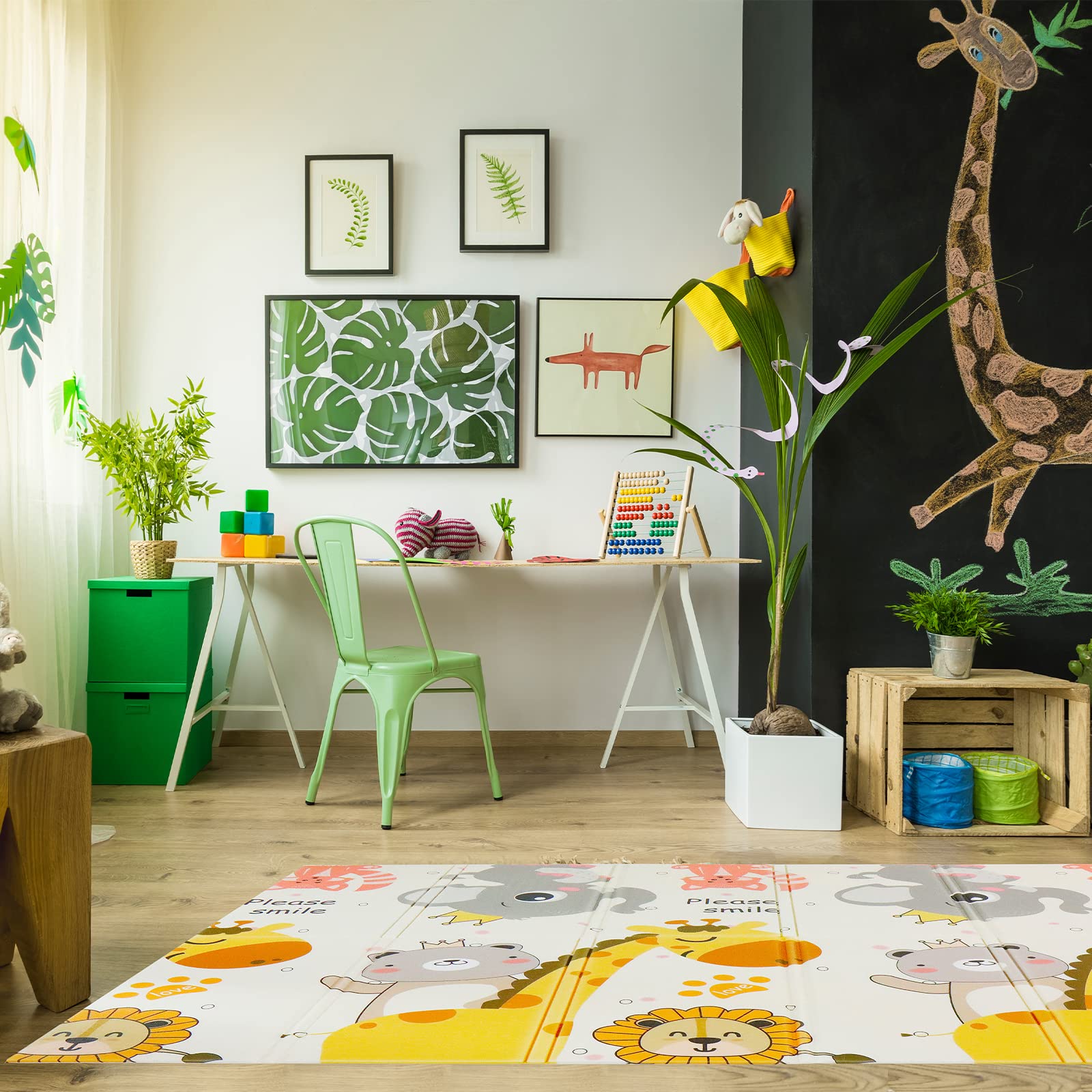 CCLIFE Baby tapis de jeux bébé 196x176 cm autoroute