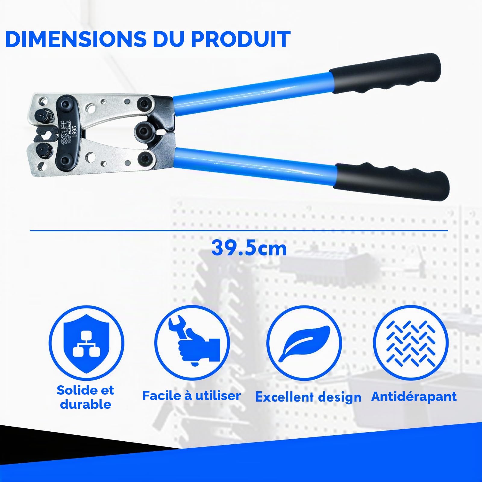 CCLIFE Electronic Tools pince à sertir cliquet 6-50 mm²