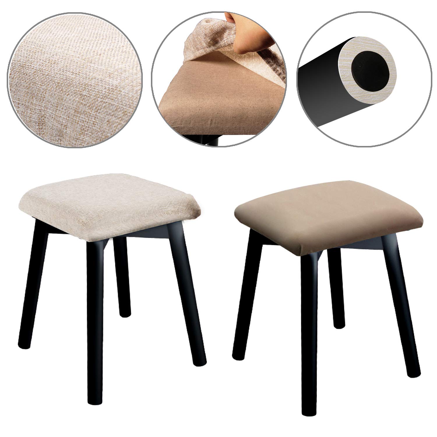 CCLIFE coiffeuse miroir LED blanc tabouret 80x40cm