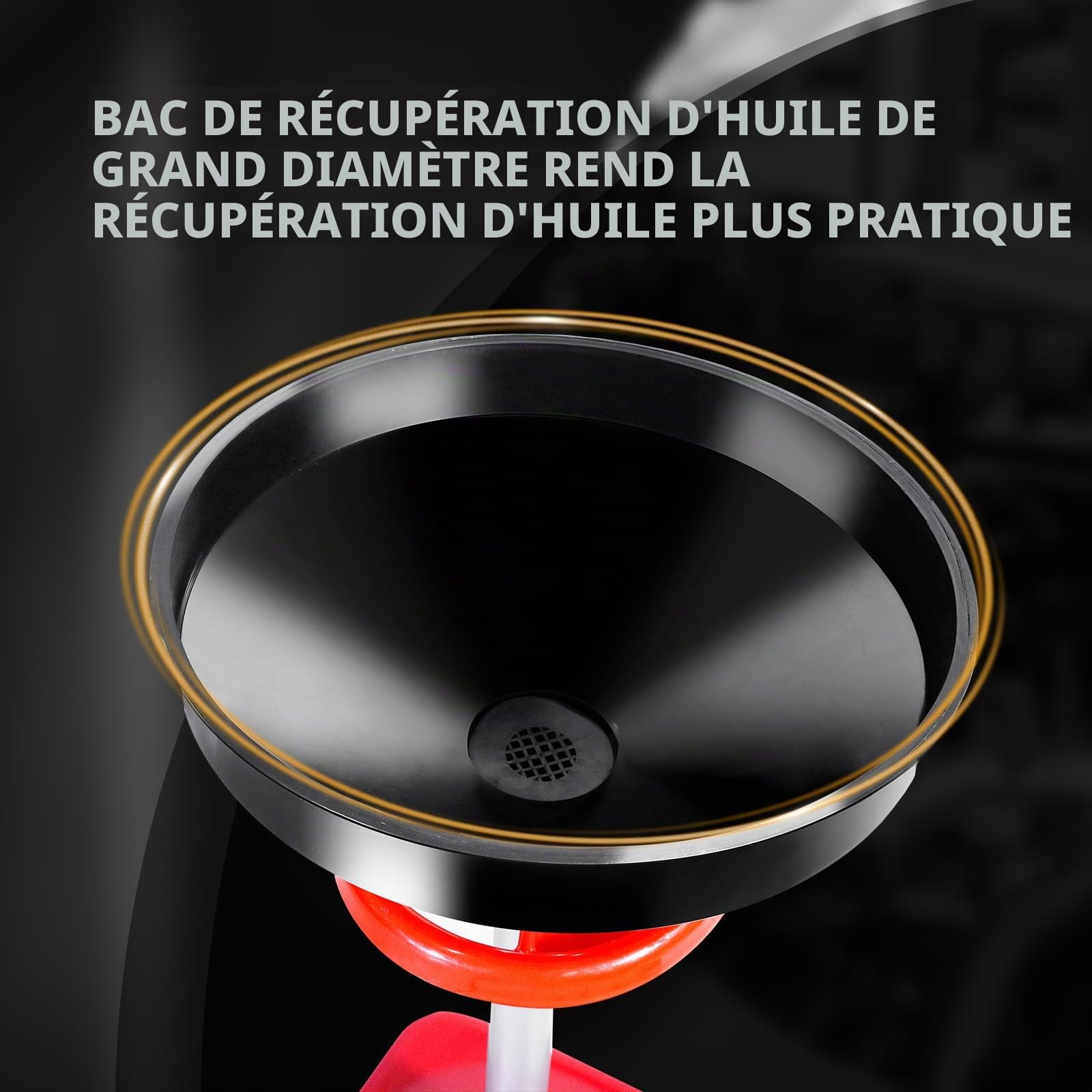 CCLIFE Oil Tools Récupérateur Huile 35L Chariot 69-175cm