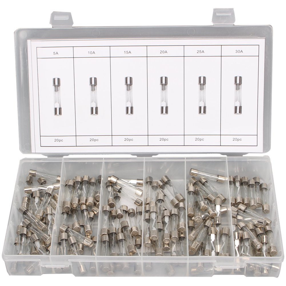 CCLIFE DIY Tools fusibles verre voiture 120 pièces 5-30A