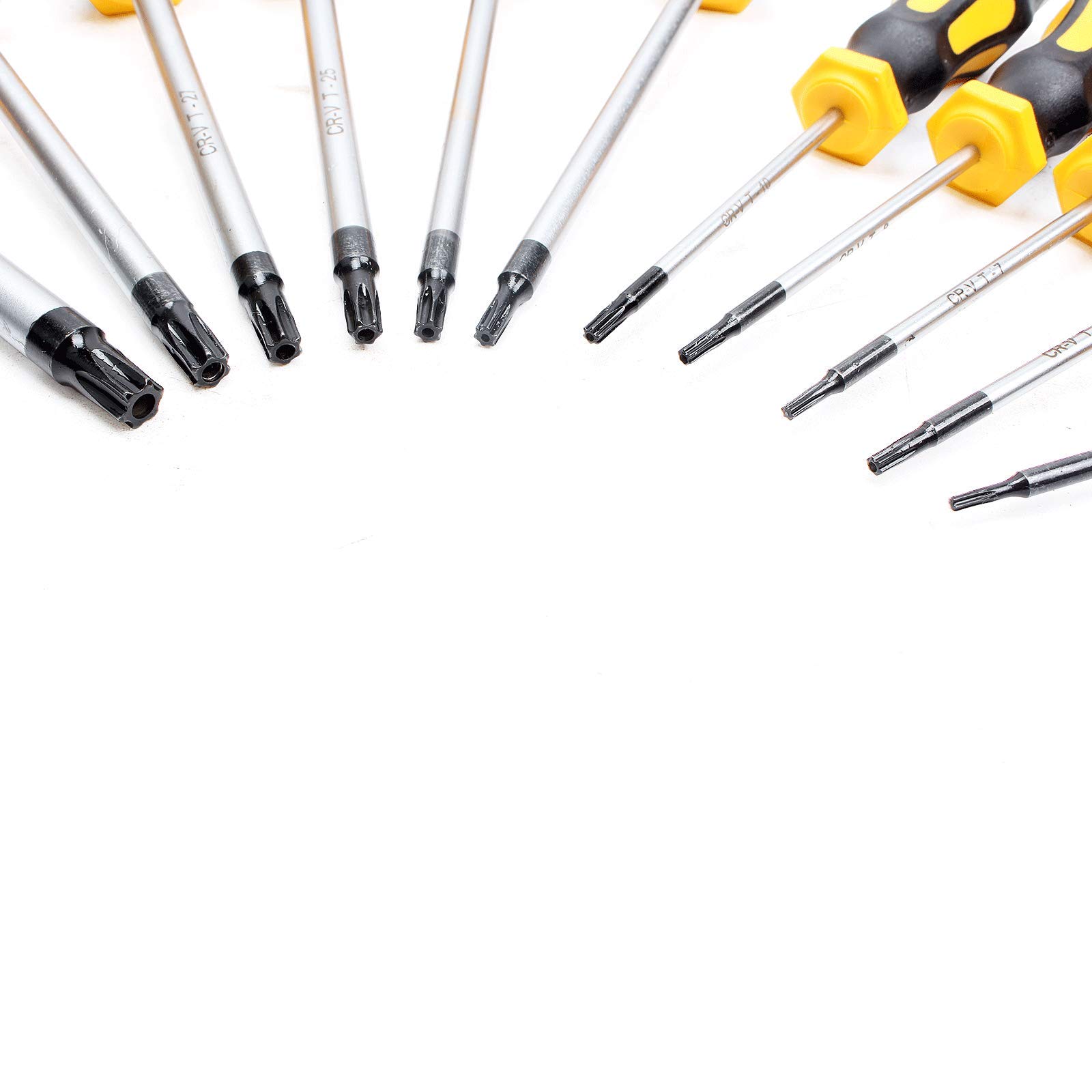 CCLIFE Torx T6-T40 Tournevis Précision 11 Pièces Trou Central