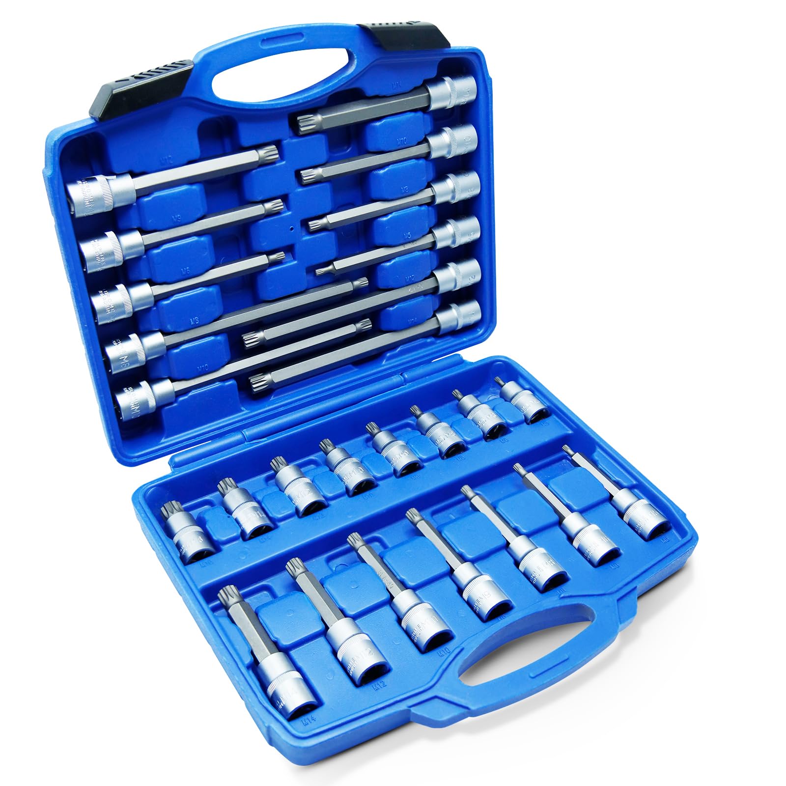 CCLIFE Socket Bit Sets coffret douilles XZN M5-M16 26 pièces
