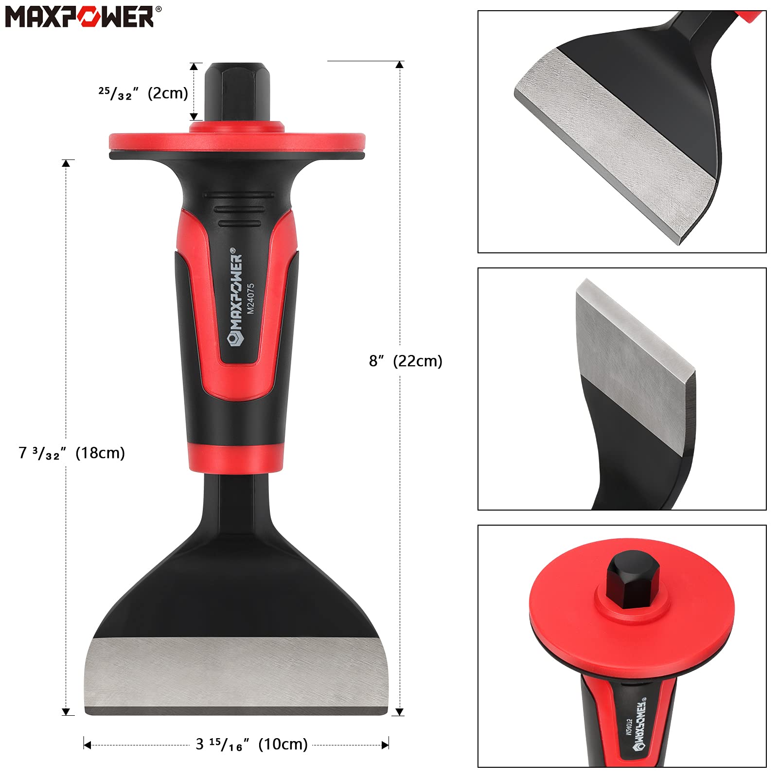 MaxPower Outils de coupe Burins maçon 3 pièces 220-300 mm
