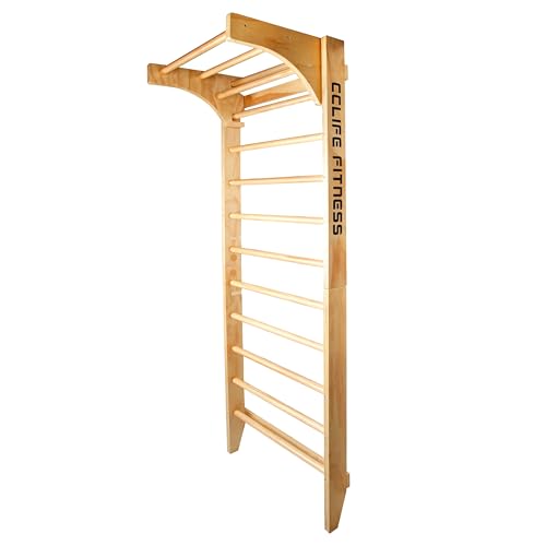 CCLife Sports & Yoga espalier suédois bois 100 kg avec barre traction