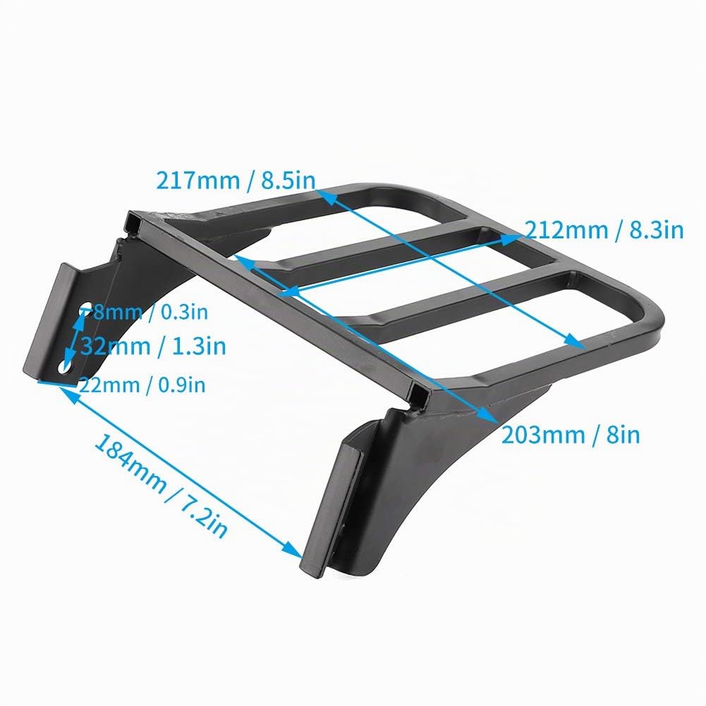 OUKENS Accessoires de moto Sissy Bar Porte-Bagages Acier XL FLST