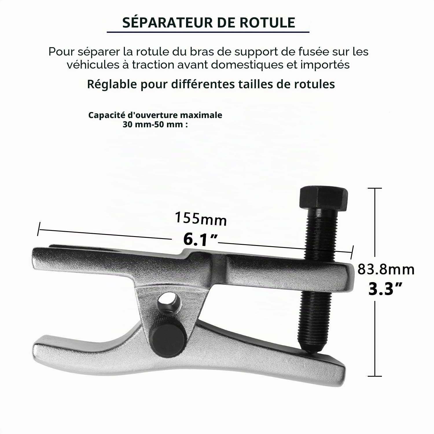 CCLIFE Steering Suspension Tools kit 3 extracteurs rotule 20 mm