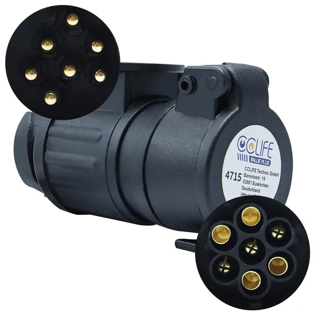 CCLIFE Electronic Tools adaptateur remorque 13 vers 7 broches 12V