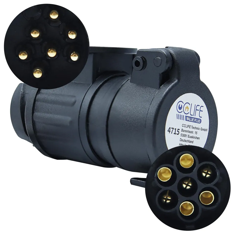 CCLIFE Electronic Tools adaptateur remorque 13 vers 7 broches 12V