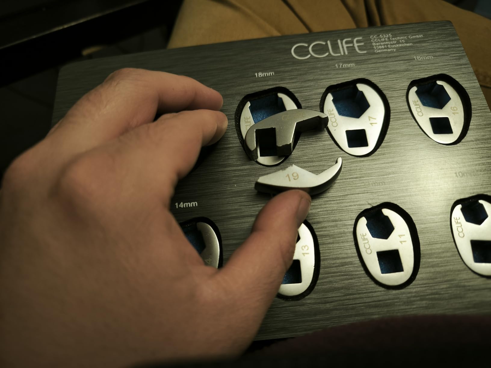 CCLIFE Wrenches Jeu 10 clés crowfoot 10-22mm 3/8 CR-V