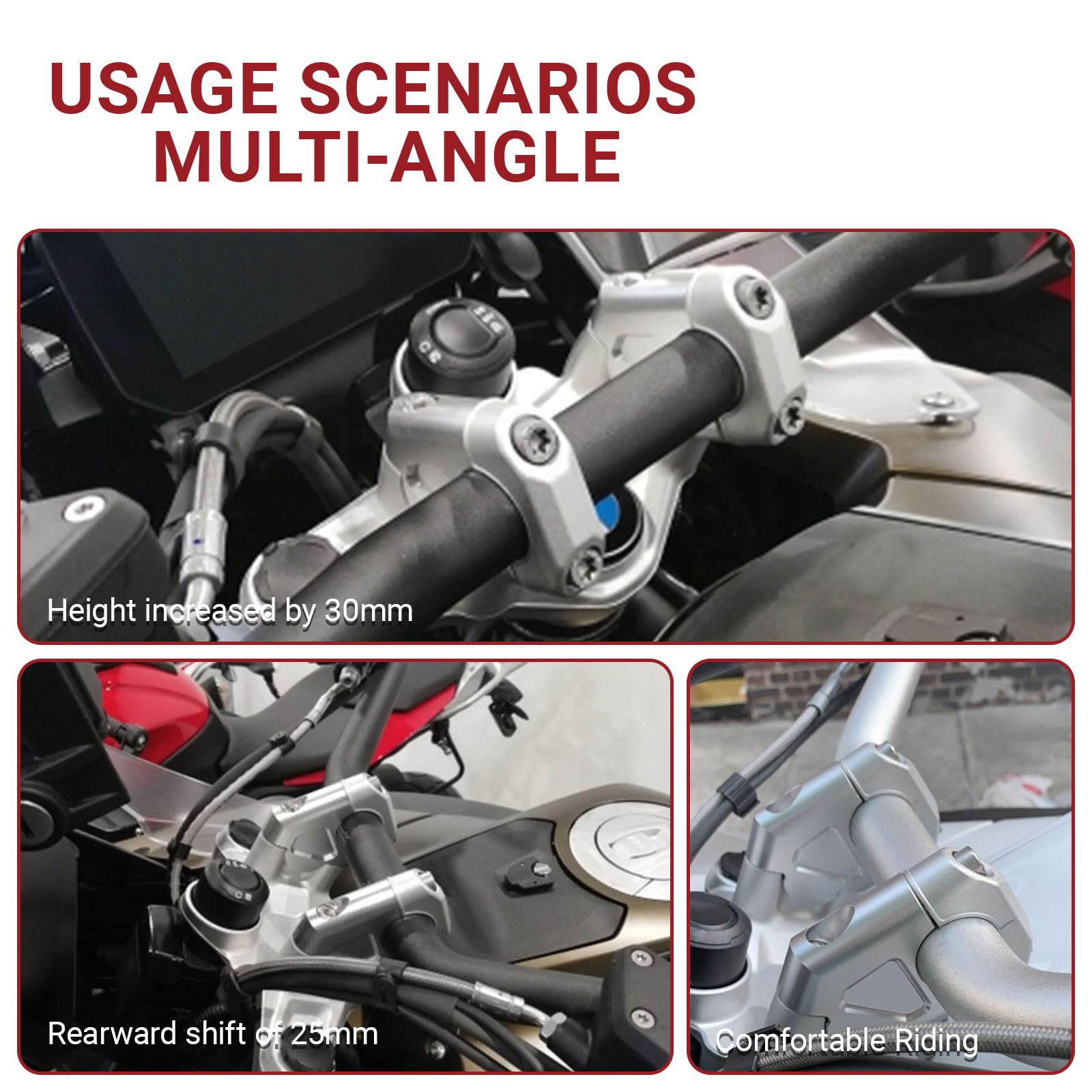 OUKENS Accessoires moto riser guidon R1200GS 30 mm alu