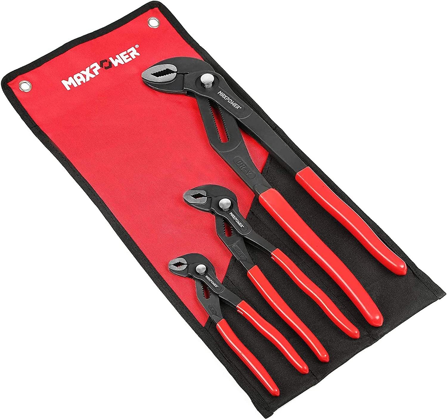 MaxPower Outils de plomberie pinces multiprises 3 pcs Cr-V
