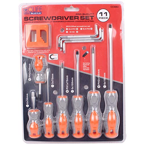CCLIFE Screwdriver Sets 11 tournevis magnétiques Z + magnétiseur