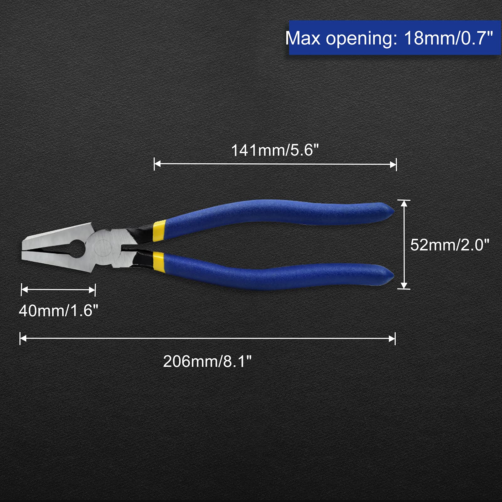 LEONTOOL Pinces pince bec plat 20,3 cm embouts caoutchouc