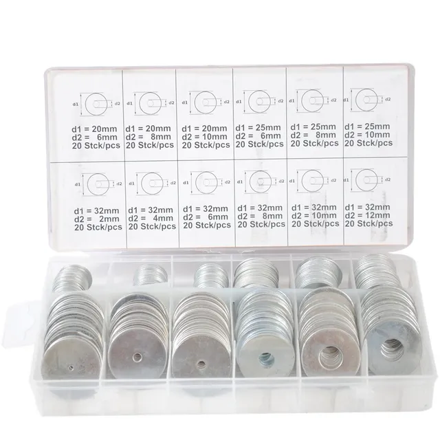 CCLIFE DIY Tools coffret 240 rondelles plates M2-M12