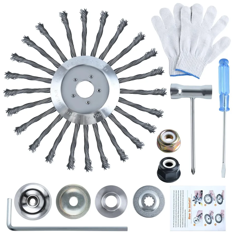 LEONTOOL 10 Pouces Tête Débroussailleuse Fil Acier Universelle
