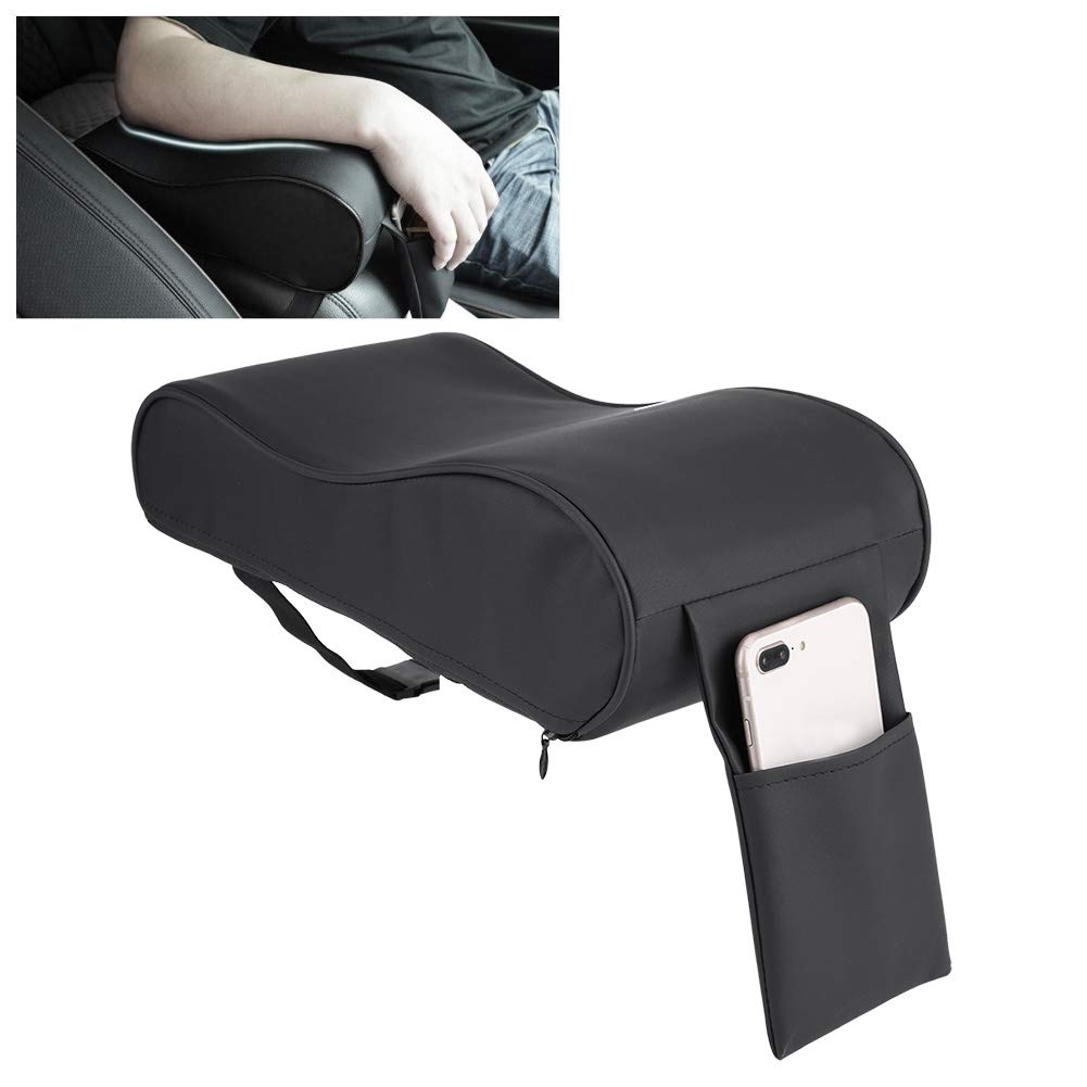 OUKENS Accessoires automobiles coussin accoudoir voiture cuir noir