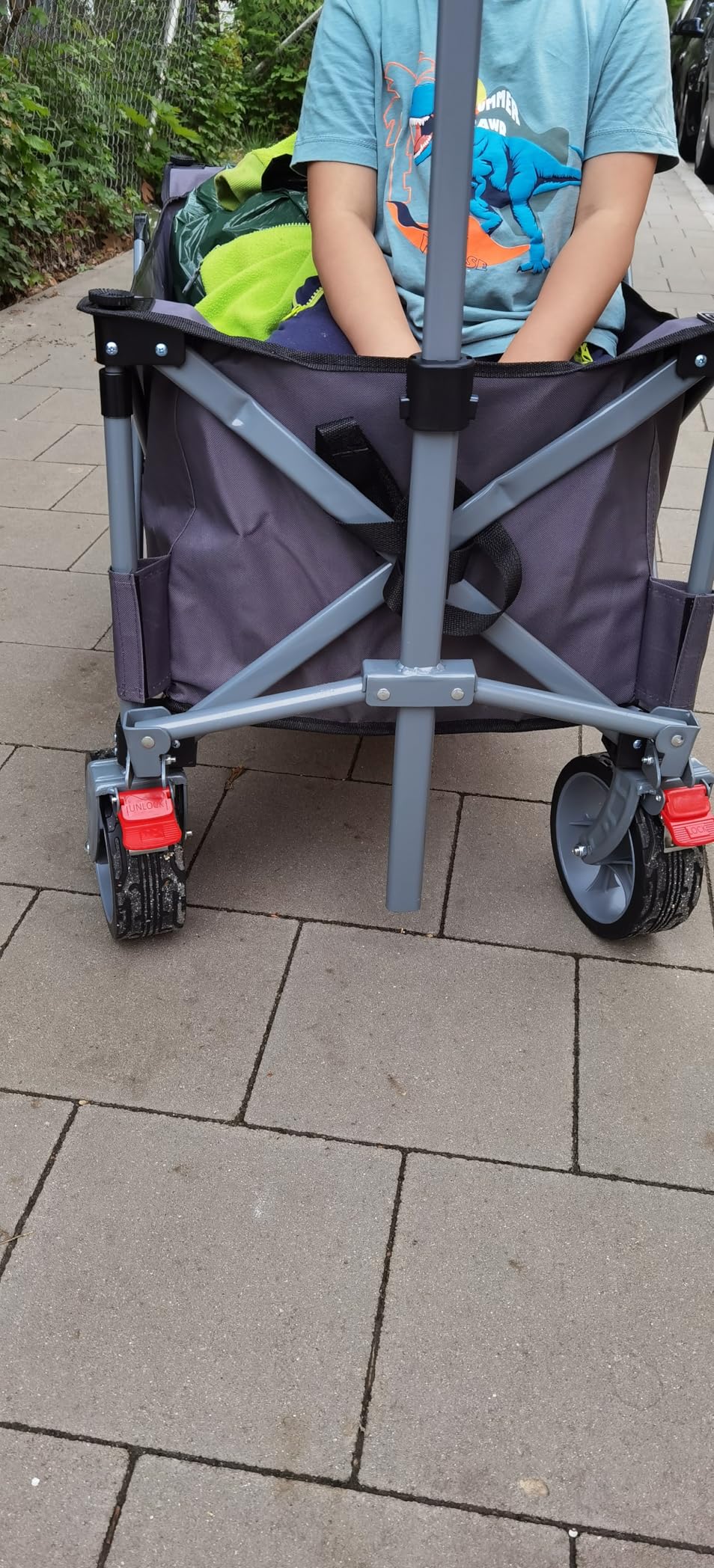 CCLIFE Chariot transport pliable 80 kg noir