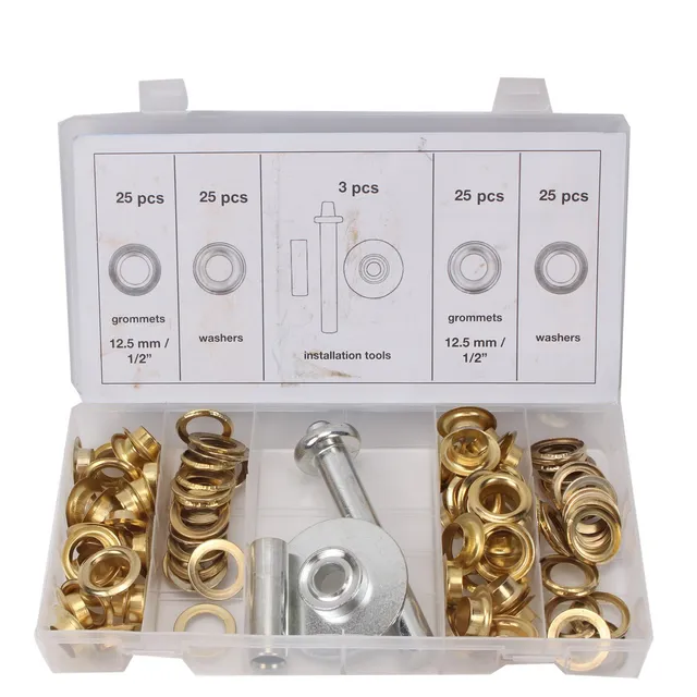 CCLIFE DIY Tools kit oeillets 100 pièces 14 mm cuir et bâche