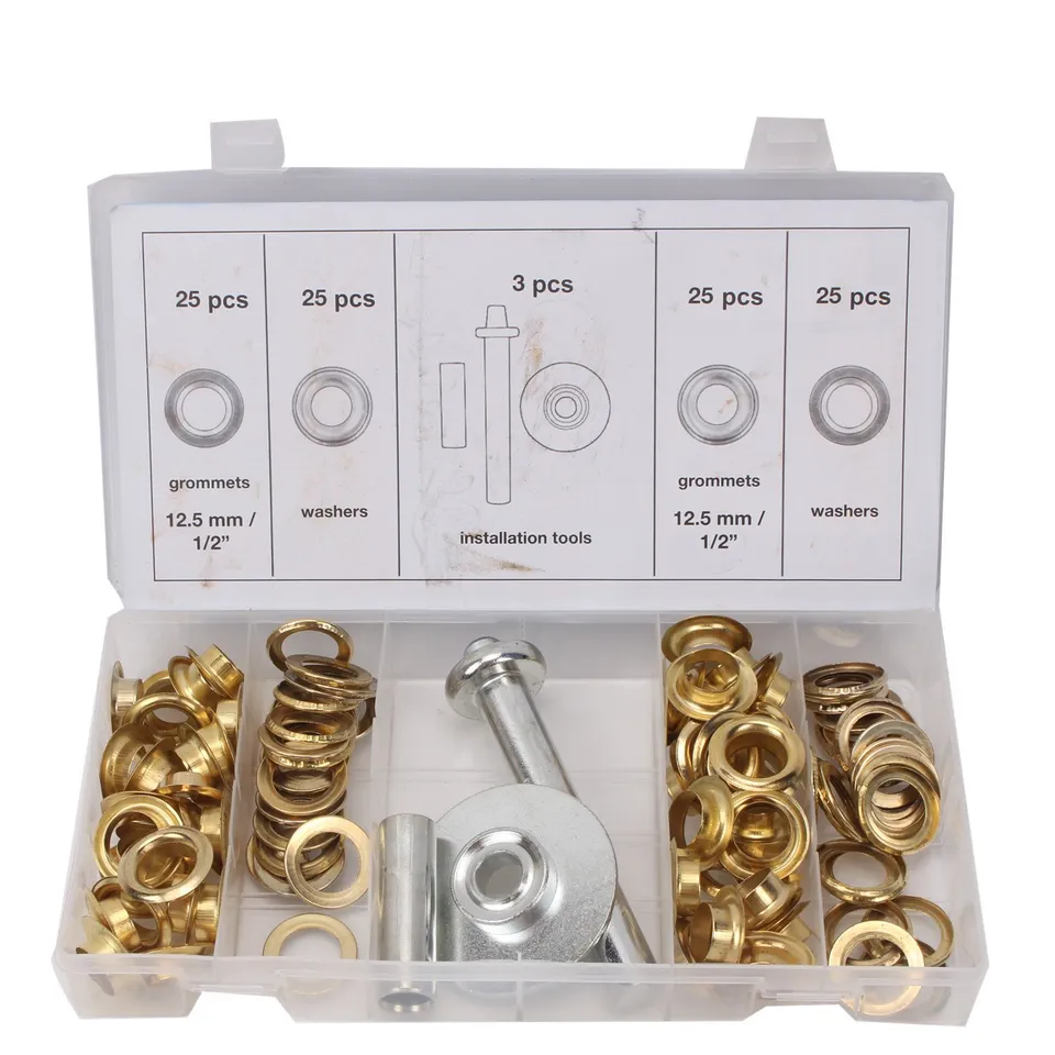 CCLIFE DIY Tools kit oeillets 100 pièces 14 mm cuir et bâche