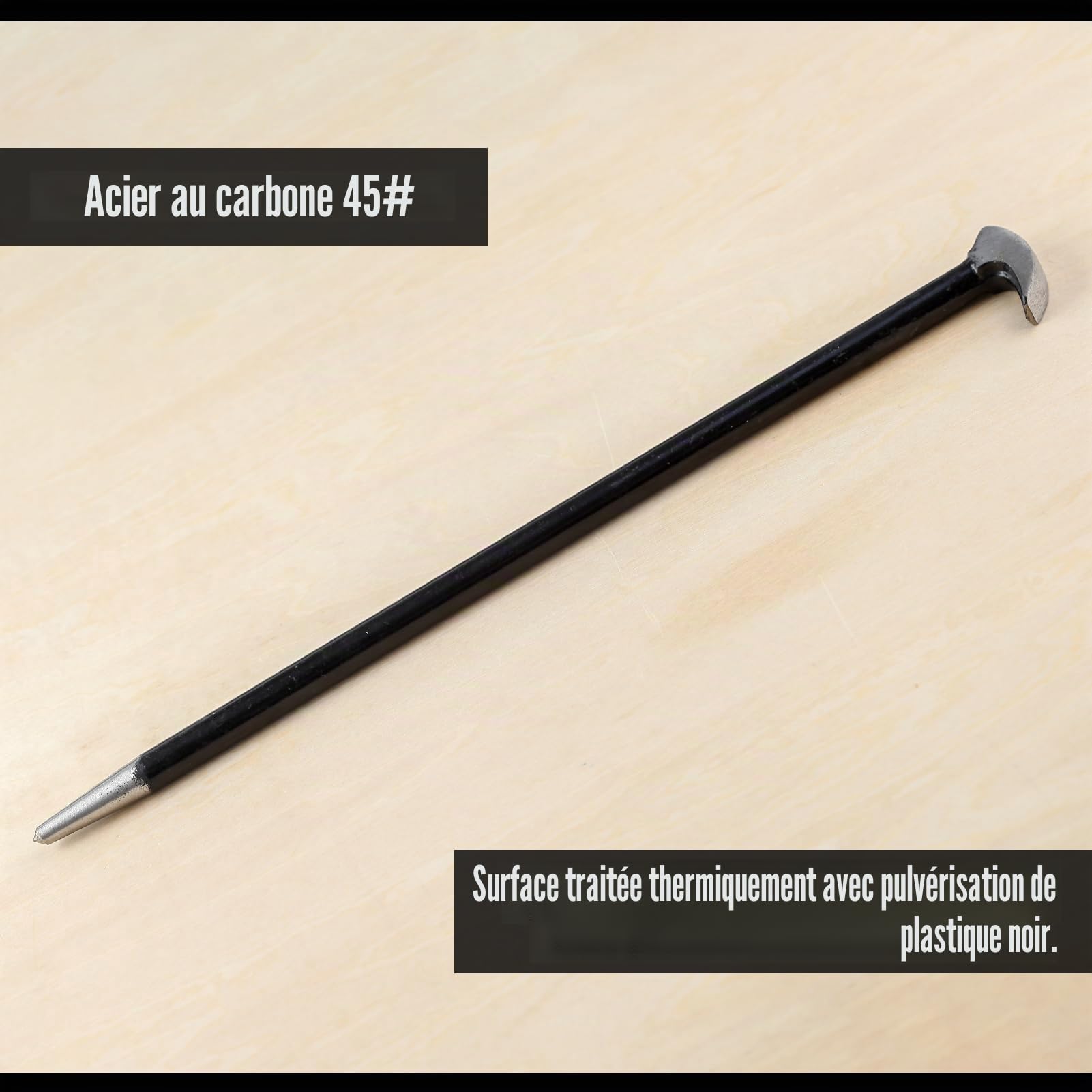 LEONTOOL Outils Automobiles pied de biche lot de 3 acier carbone