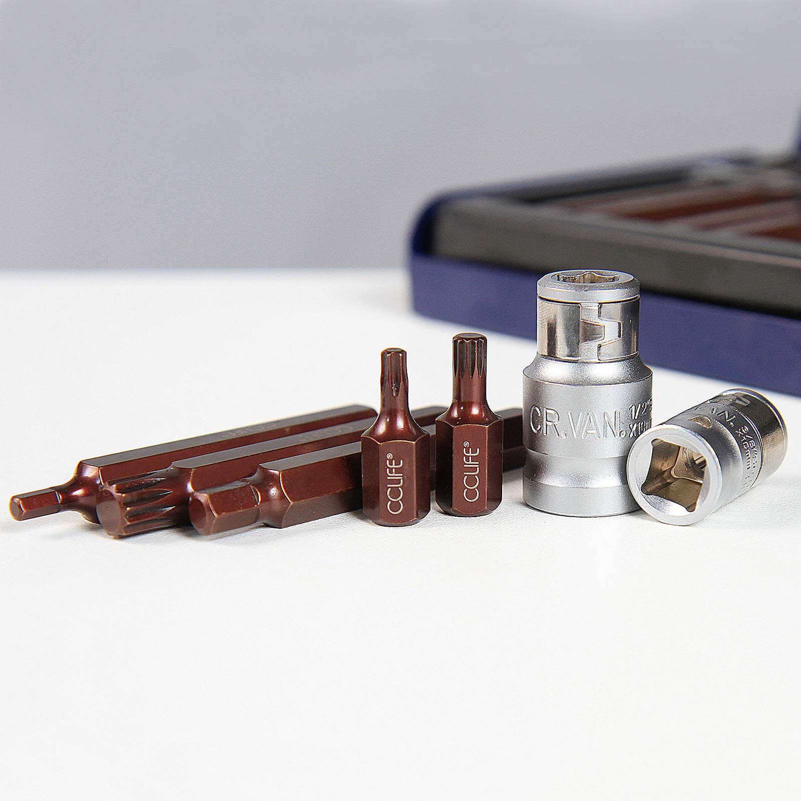CCLIFE Socket and Bit Sets jeu 40 embouts S2 Torx XZN Hex