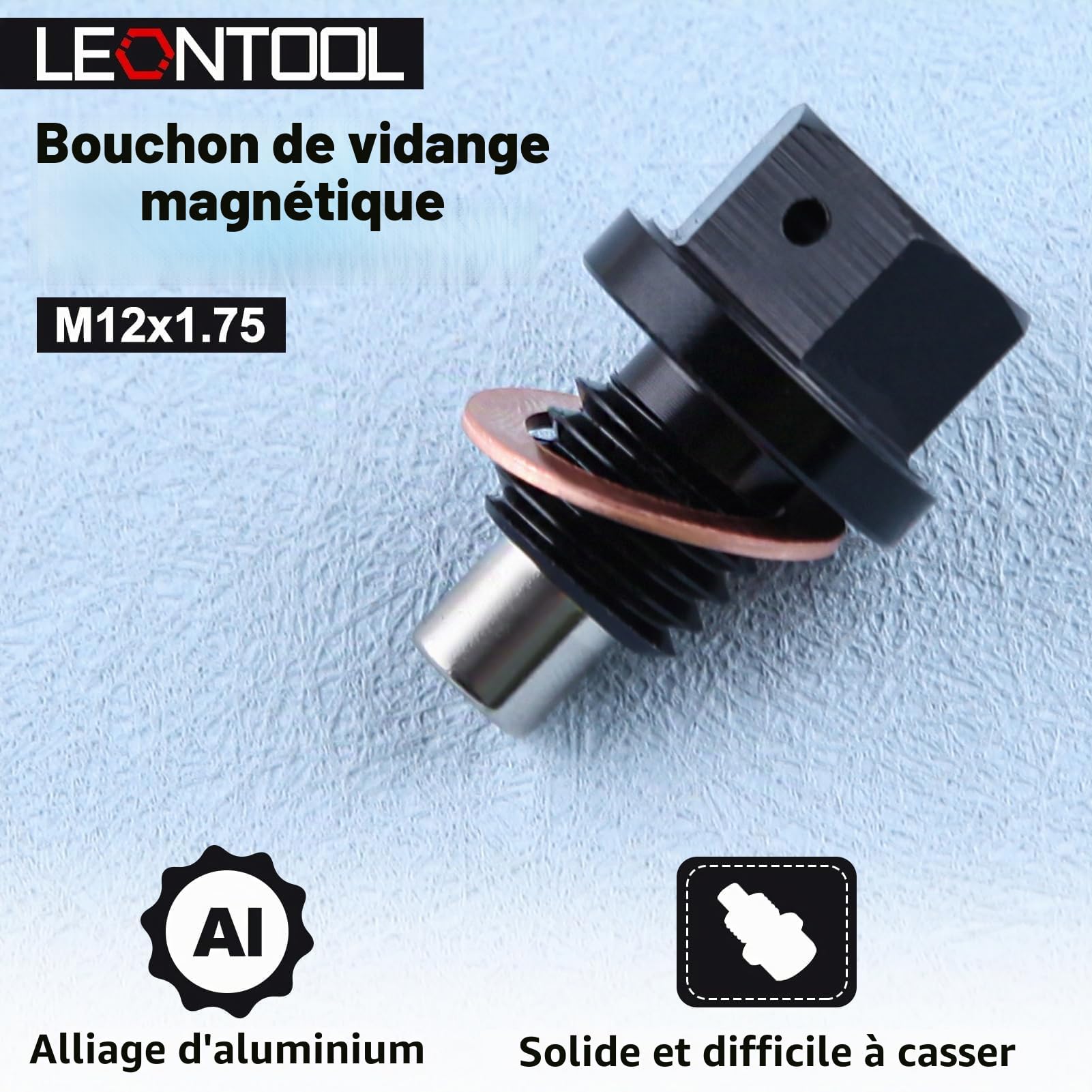 LEONTOOL Outils Automobiles bouchon vidange M12x1.75 magnétique