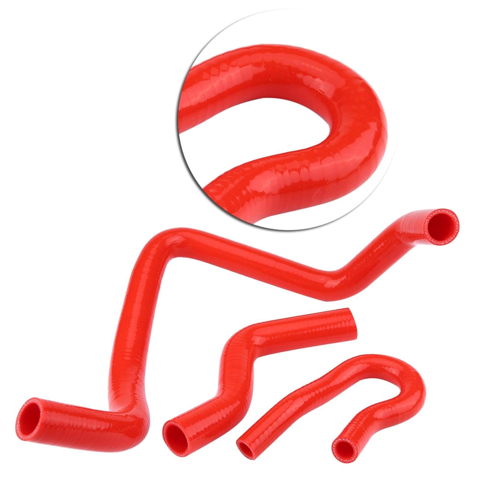 OUKENS Kit Durite Radiateur Silicone Civic D15 D16 Rouge 9 Pcs