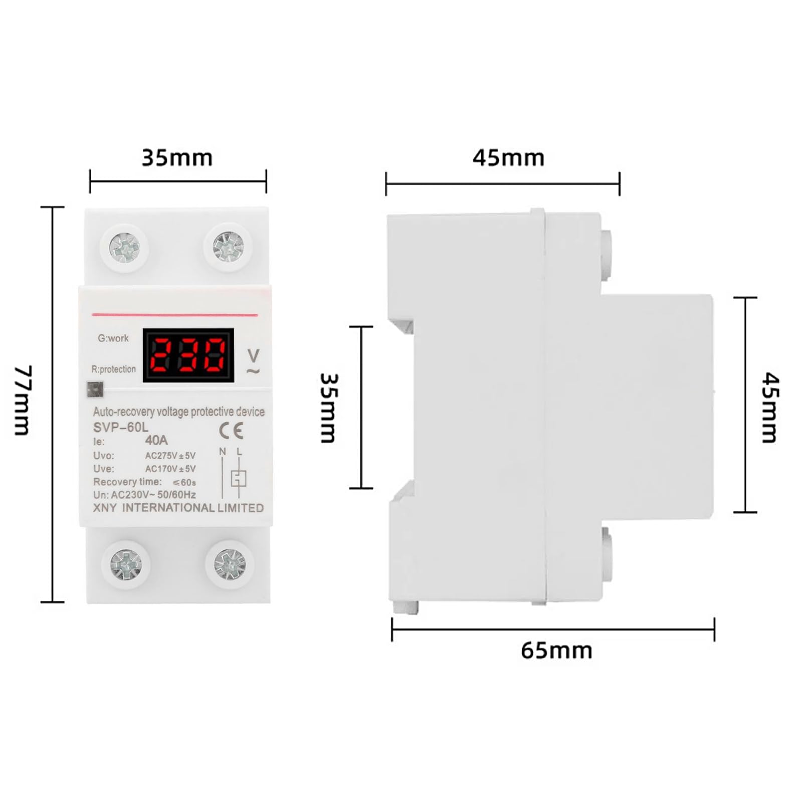 Jadeshay Installation Électrique protecteur tension 230V 40A auto