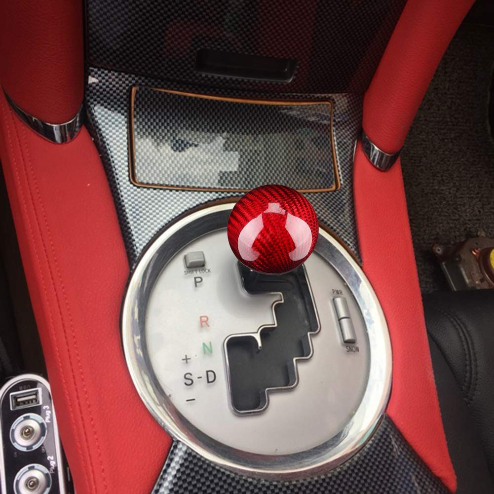 OUKENS Modification automobile pommeau vitesse rouge métal