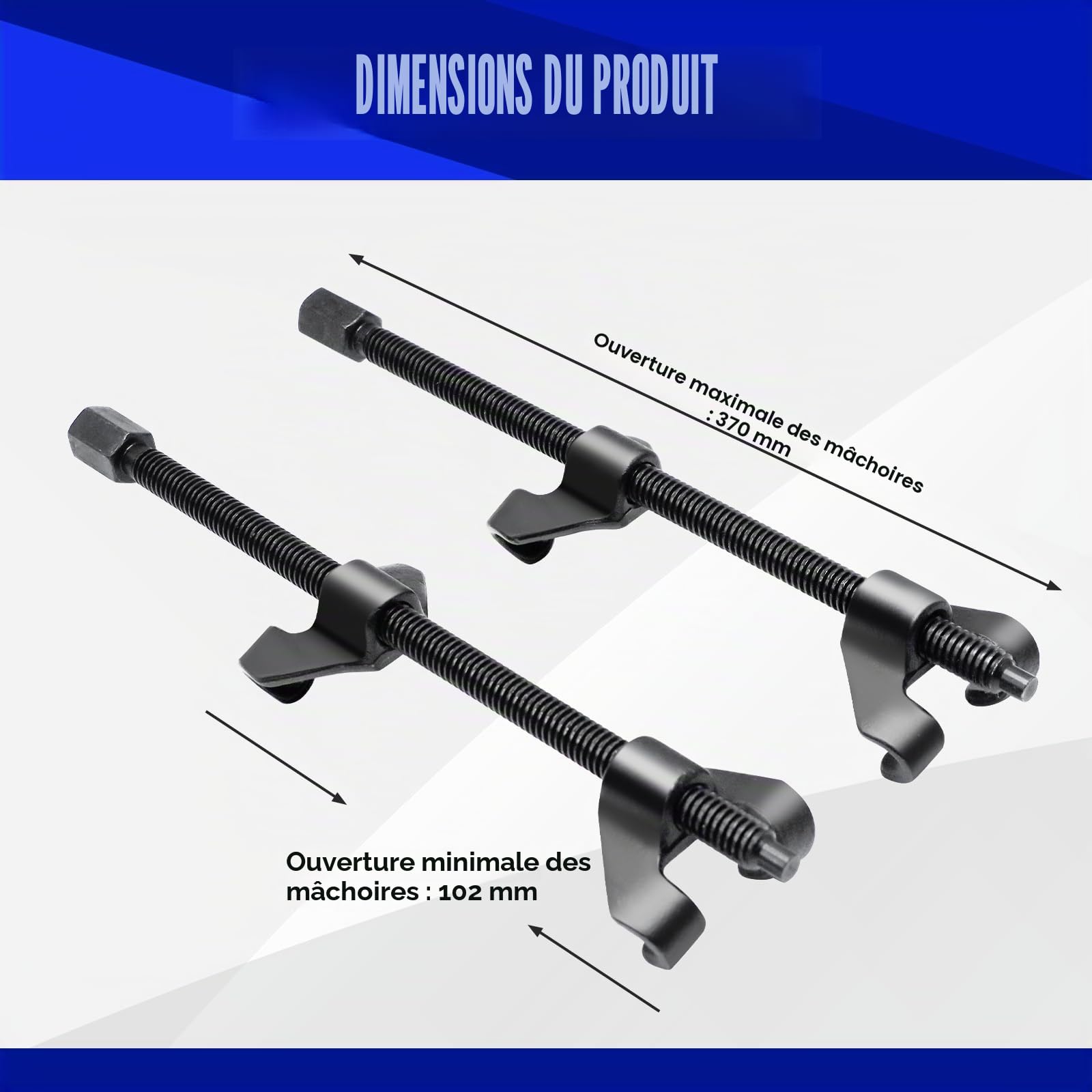 CCLIFE Spring Compressor 2 compresseurs ressort 370 mm CR-V