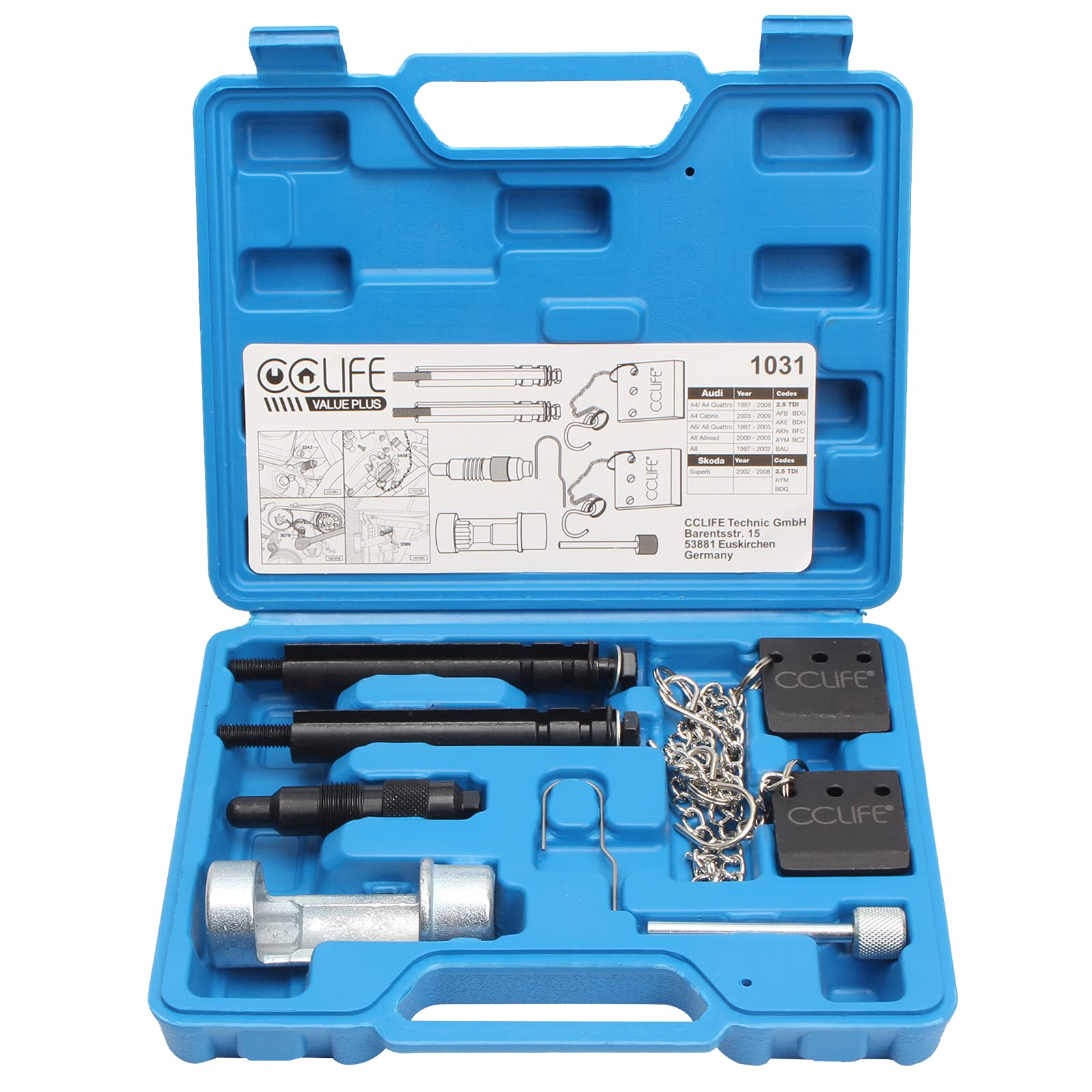 CCLIFE Timing Tools kit calage distribution 2.5 V6 TDI Audi VW